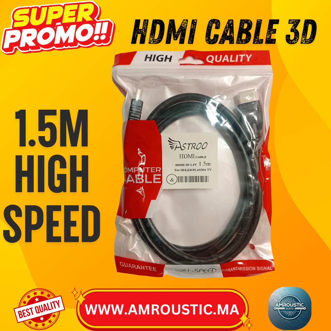 câble HDMI 1.5M high speed