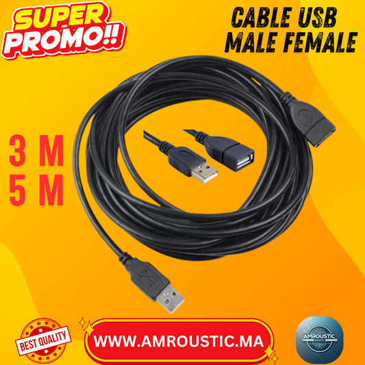 câble de rallonge USB 2.0 A Mâle vers A Femelle