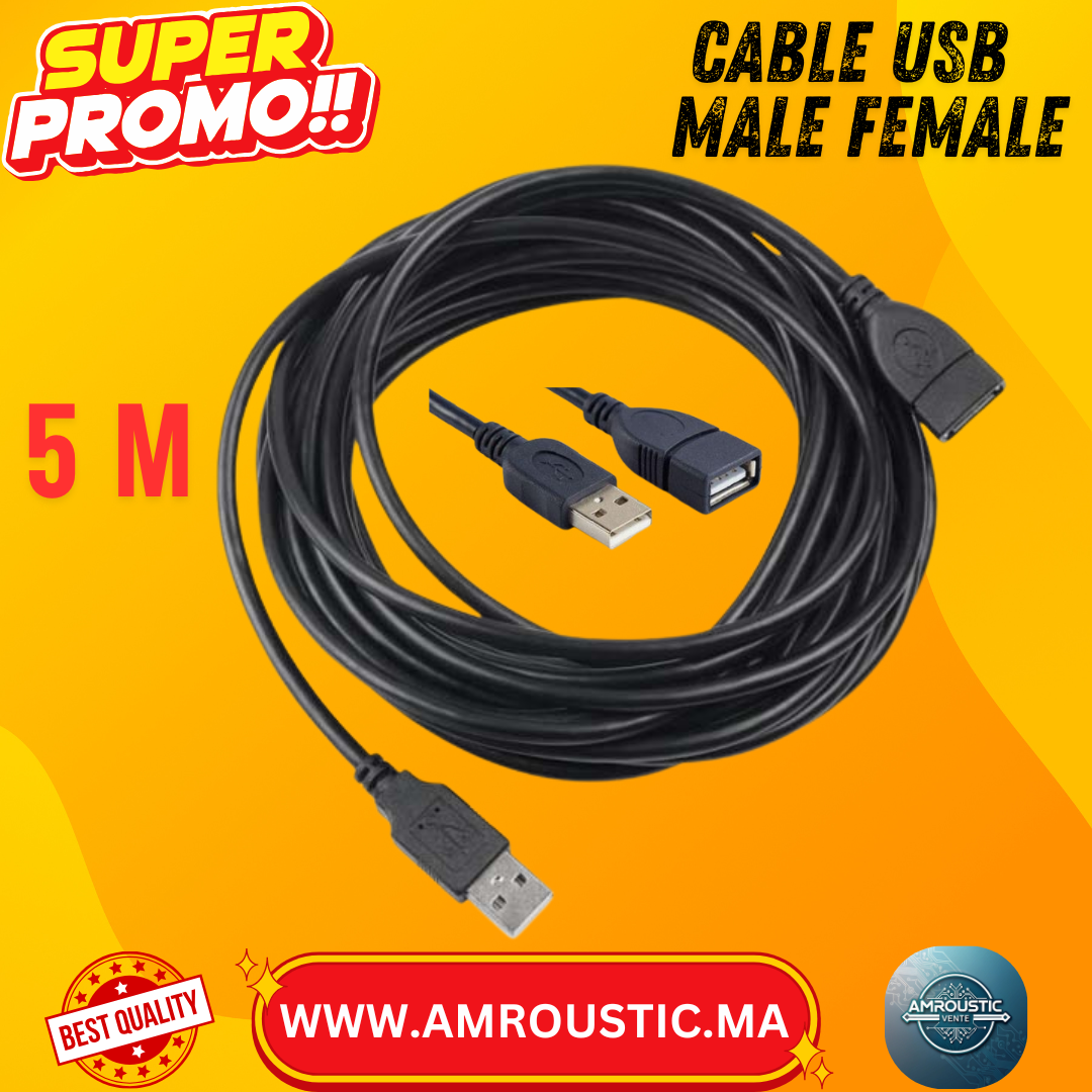 câble de rallonge USB 2.0 A Mâle vers A Femelle