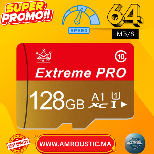 Carte Mémoire extrême pro 128 Go MicroSD
