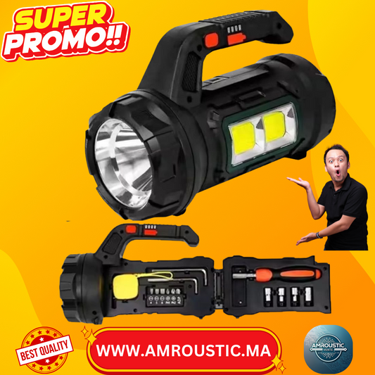 Lampe torche avec Boîte à outils