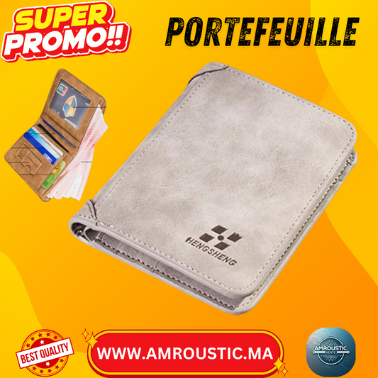 portefeuille homme en cuir PU