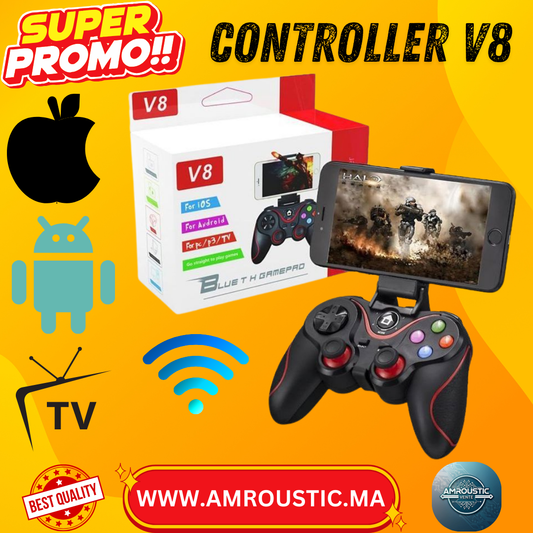 V8 Manette de Jeu Sans Fil