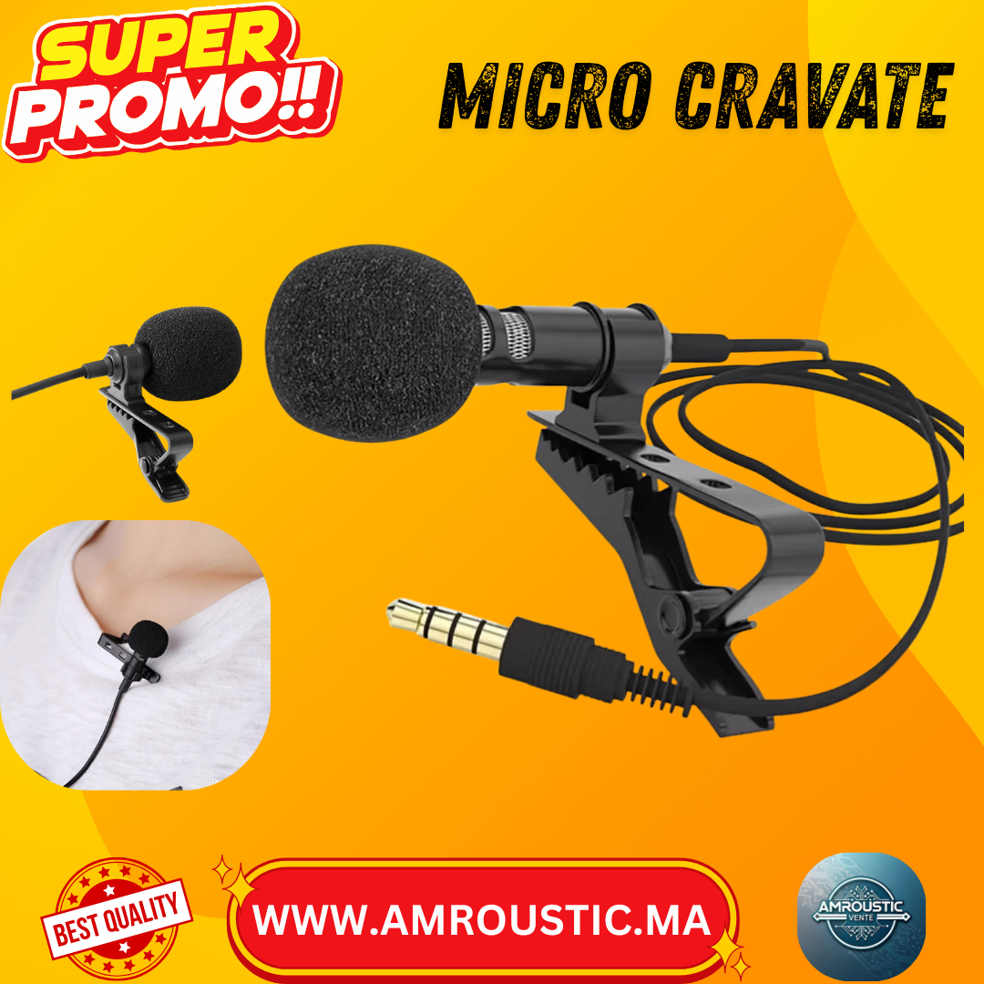 Microphone cravate à jack 3.5 mm