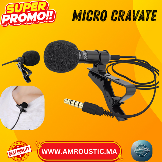 Microphone cravate à jack 3.5 mm