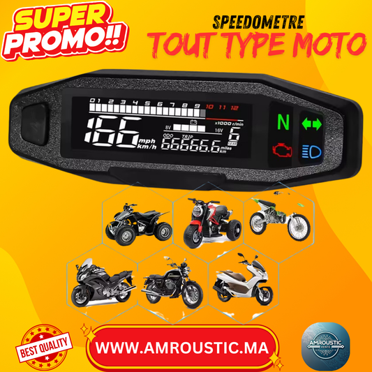 Speedomètre tout type moto 12V