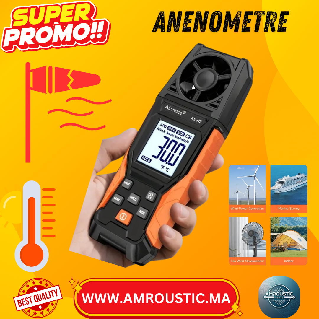 anémomètre ( mesure du vent et température )  AS-H2