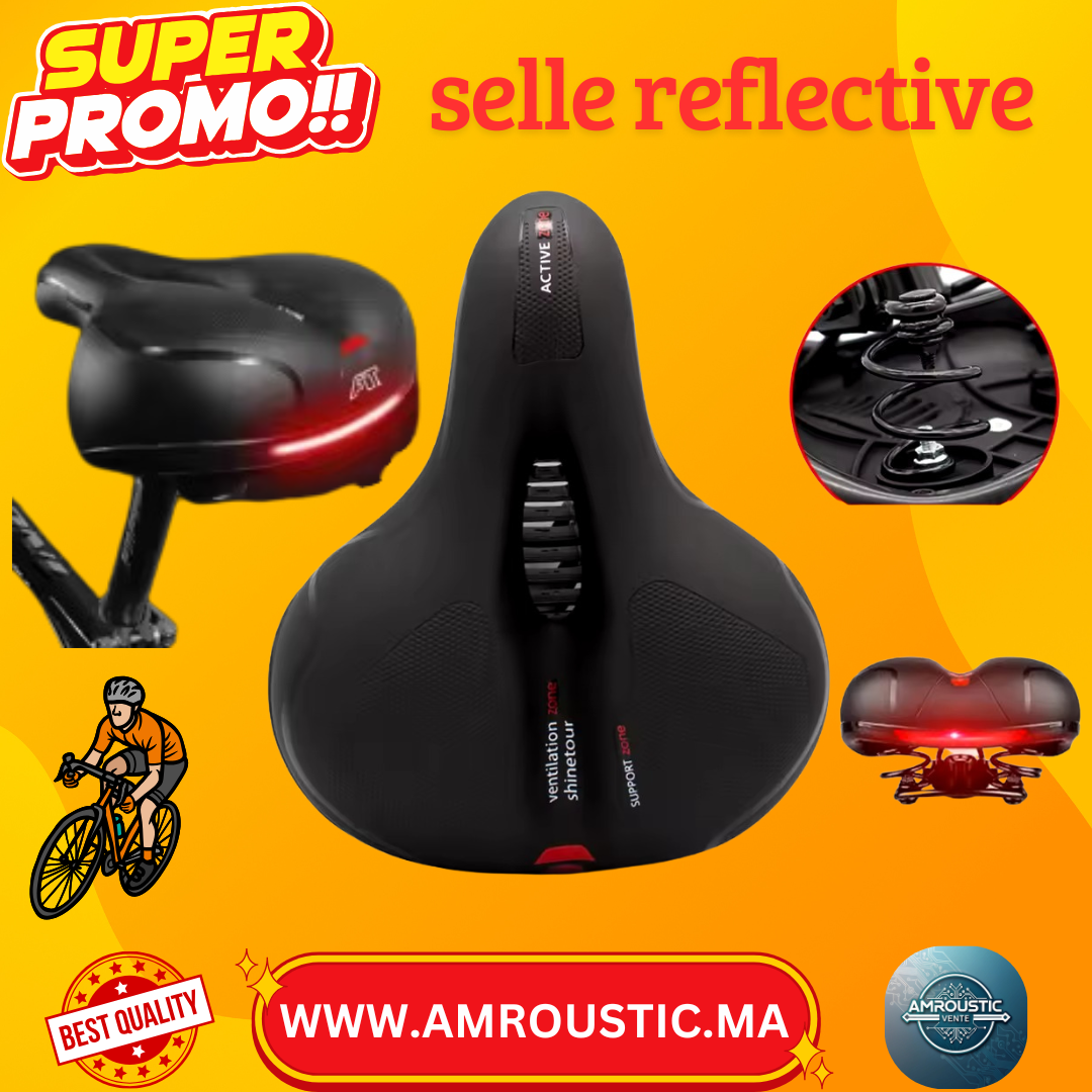 Selle de vélo respirante reflective