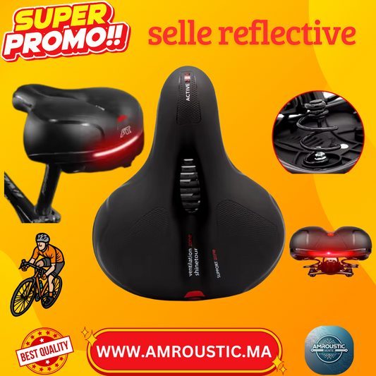 Selle de vélo respirante reflective