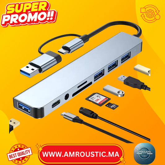 Station d’Accueil Hub USB-C 8 en 1