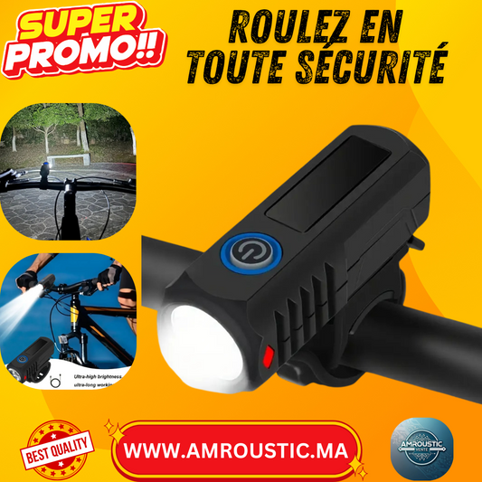 phare de vélo LED rechargeable