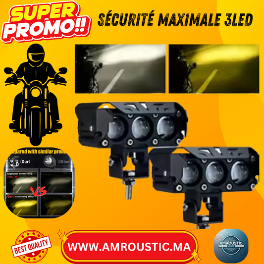 Phare LED de Moto