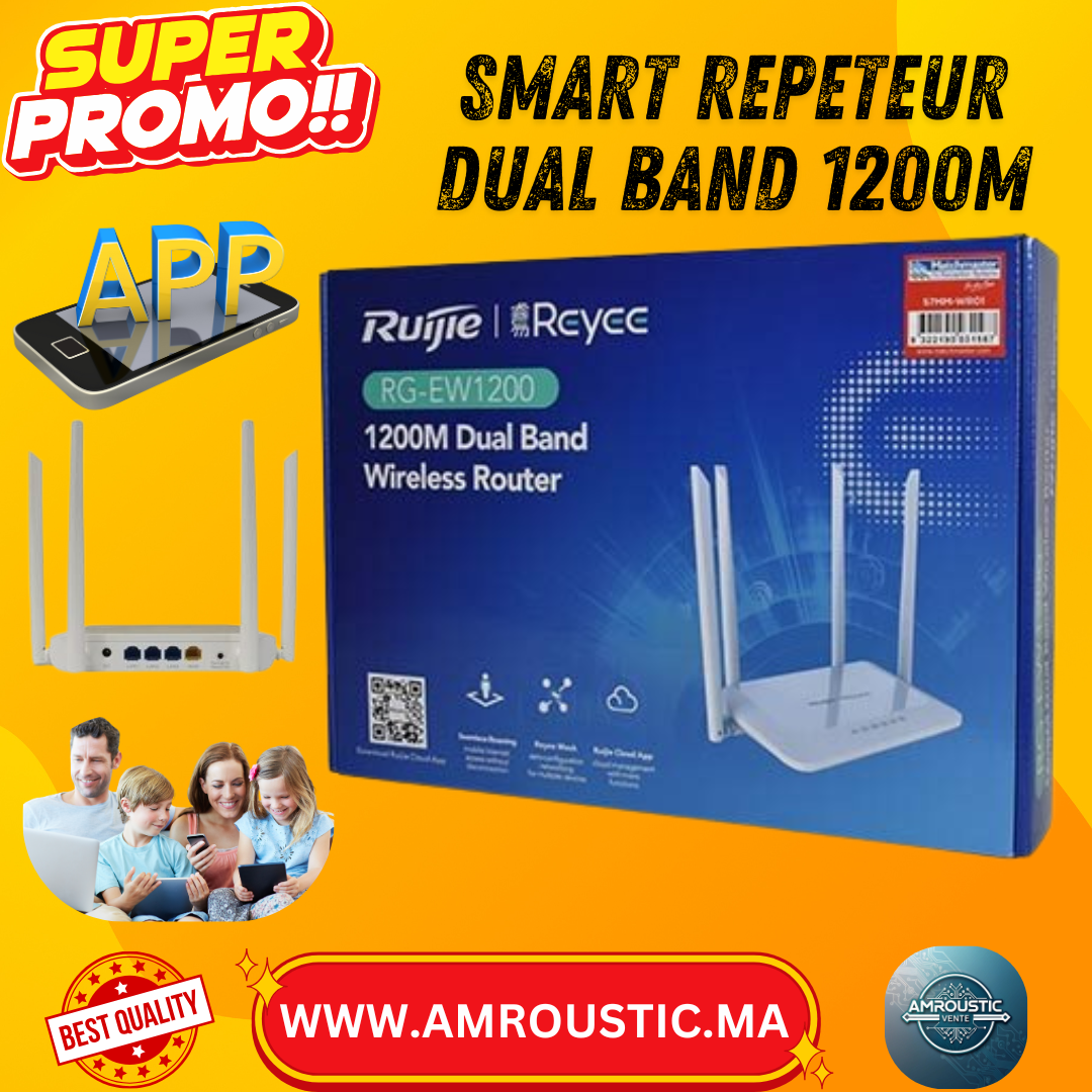 Routeur WiFi Ruijie Reyee RG-EW1200 – AC1200 Dual Band (2.4G & 5G)