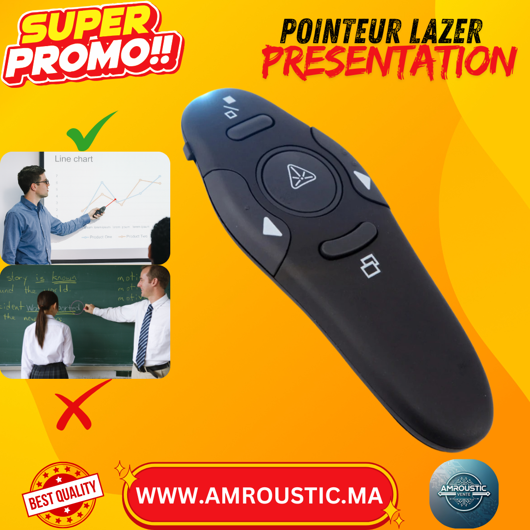 Pointeur lazer + présentation PowerPoint