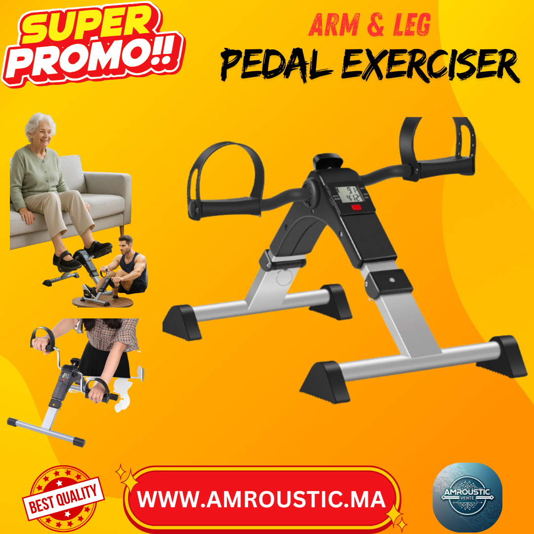 دراجة تمارين صغيرة للذراعين والساقين مزودة بشاشة LCD