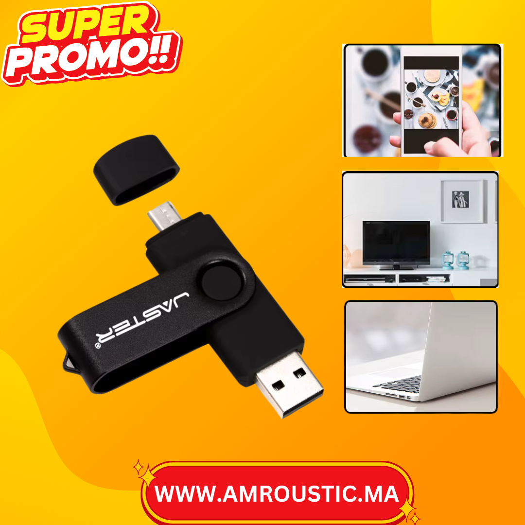 محرك أقراص فلاش USB صغير بسعة 64 جيجابايت للهواتف وأجهزة الكمبيوتر