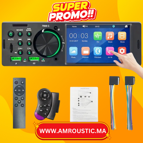 Autoradio mp5 1din tactile universelle