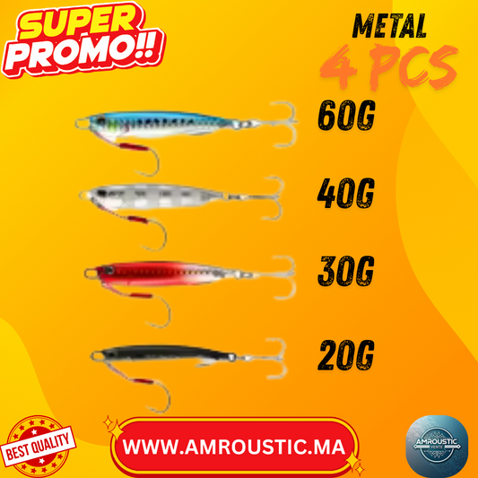 Leurre de pêche en métal Jig 4 pcs