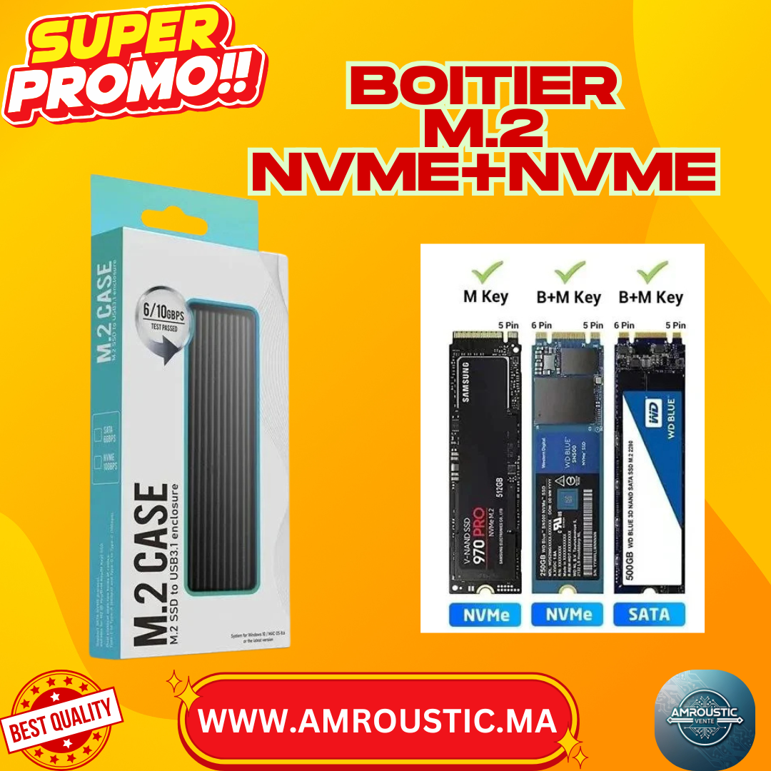 Boitier M.2 sata Nvme NGFF – amroustic