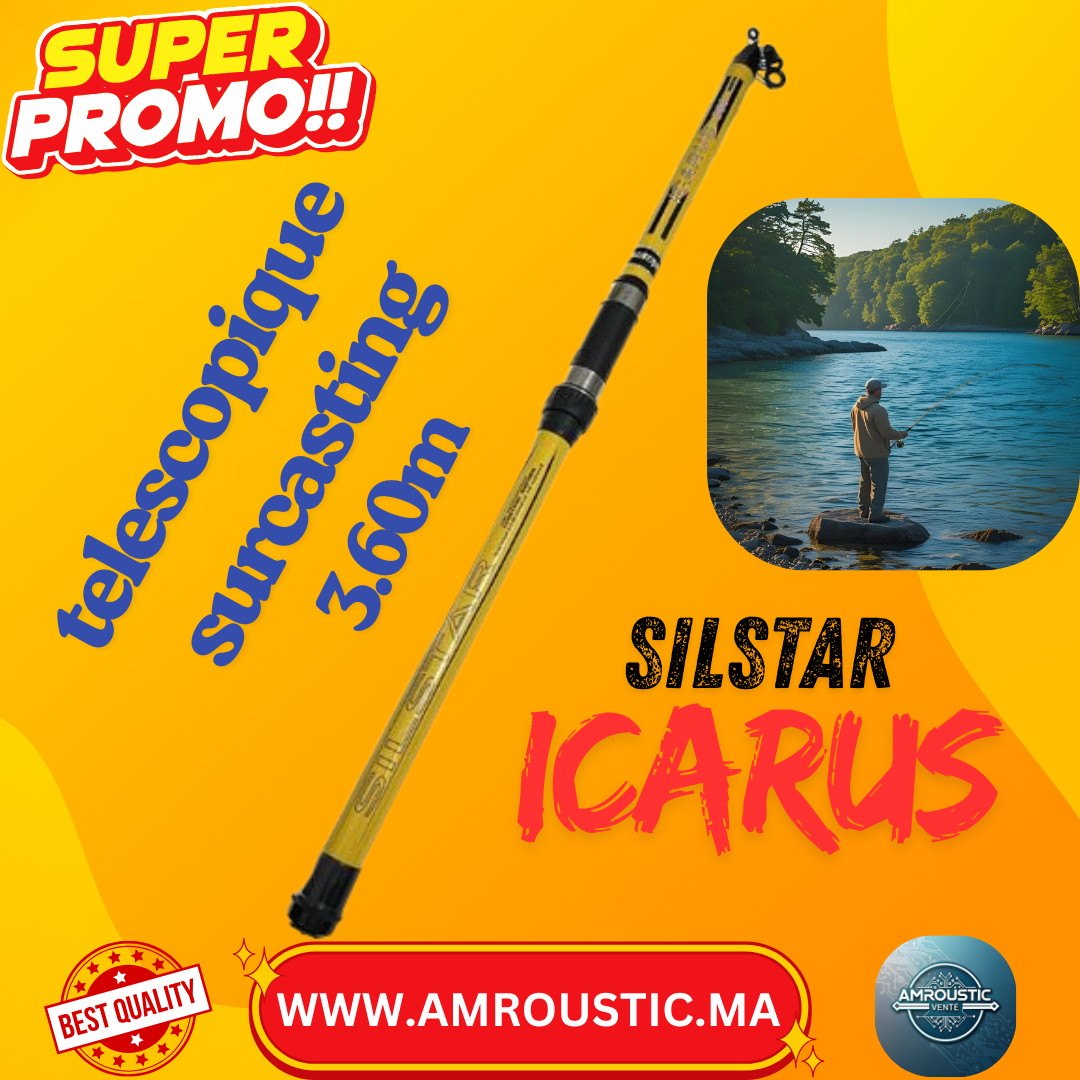 canne a pêche Silstar icarus Carbone 3.6 m