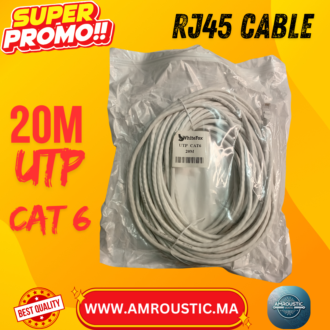 كابل RJ45 CAT6 بطول 30 مترًا