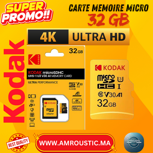 Carte mémoire 4K Kodak 32 GB