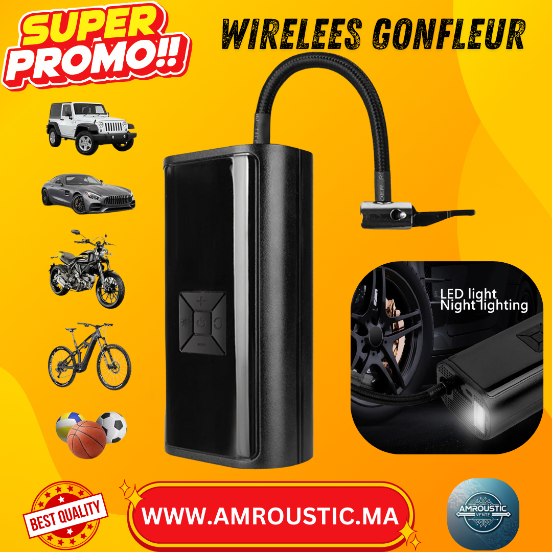 Gonfleur portable Wireless avec led