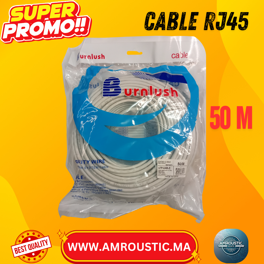 كابل RJ45 CAT6 بطول 30 مترًا