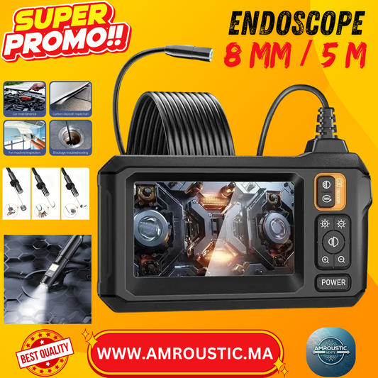 Endoscope Industriel 4.3” IPS – Objectif Unique 8 mm – Câble 5 m
