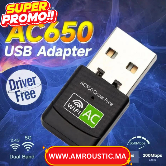 محول واي فاي 650 ميجابايت 2.4 جيجابت/5 جيجابت