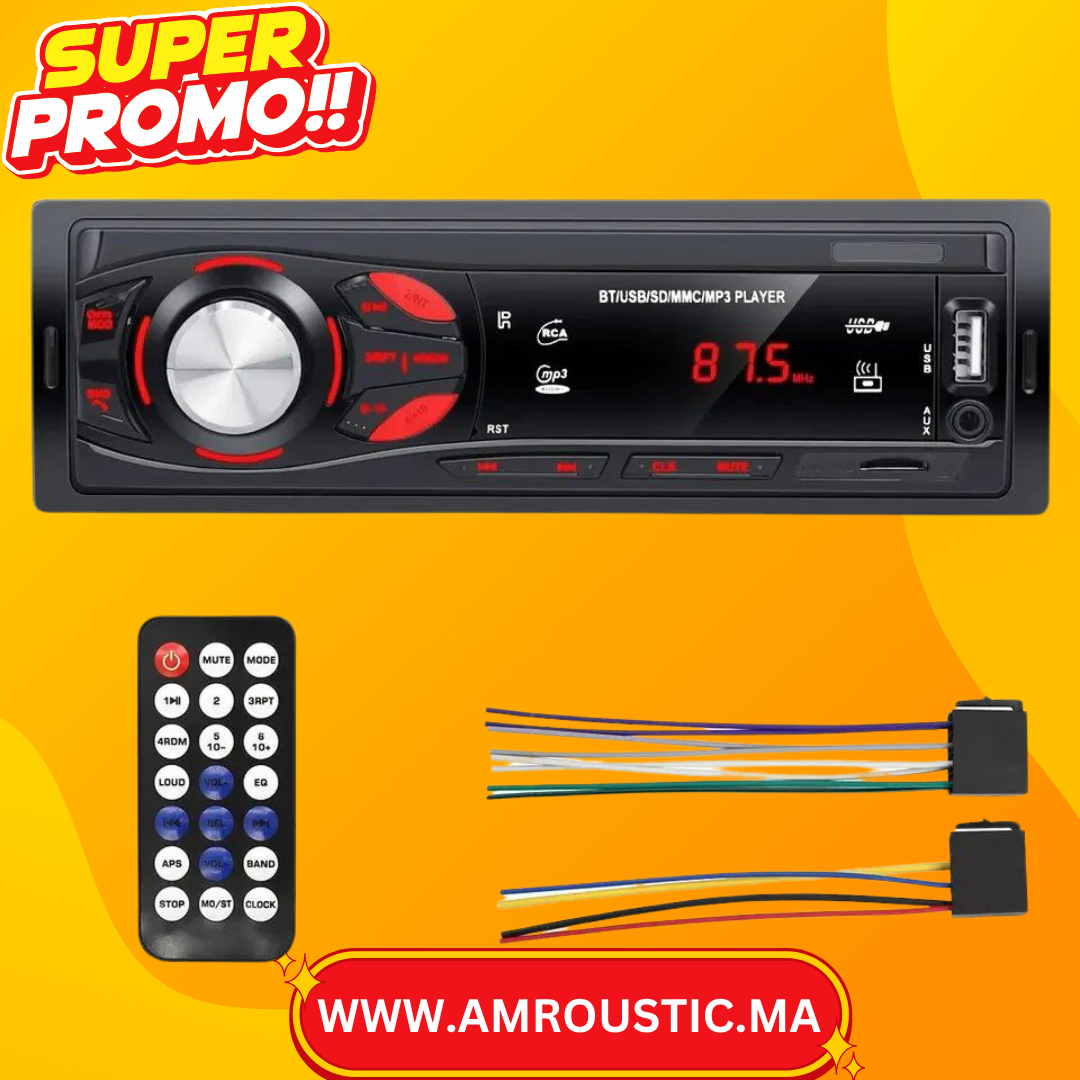 Autoradio Bluetooth Stéréo 1 Din