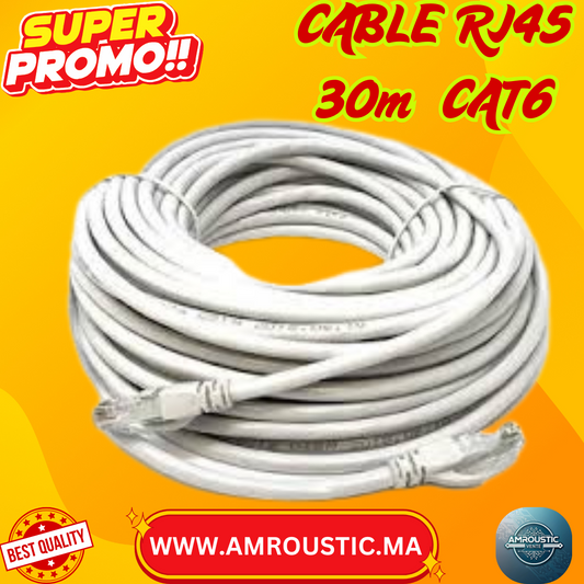 كابل RJ45 CAT6 بطول 30 مترًا