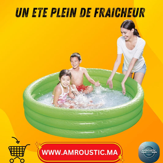 حوض سباحة Bestway قابل للنفخ 1.52 م × 30 سم – حوض سباحة دائري أخضر للأطفال