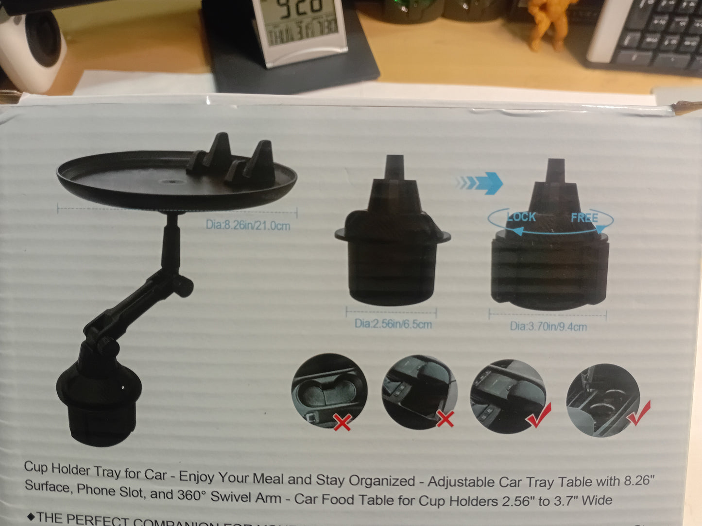 Plateau repas pour voiture 360
