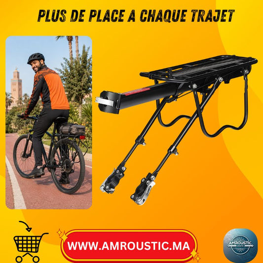 Porte-bagages vélo réglable à blocage rapide avec réflecteur – 50 kg