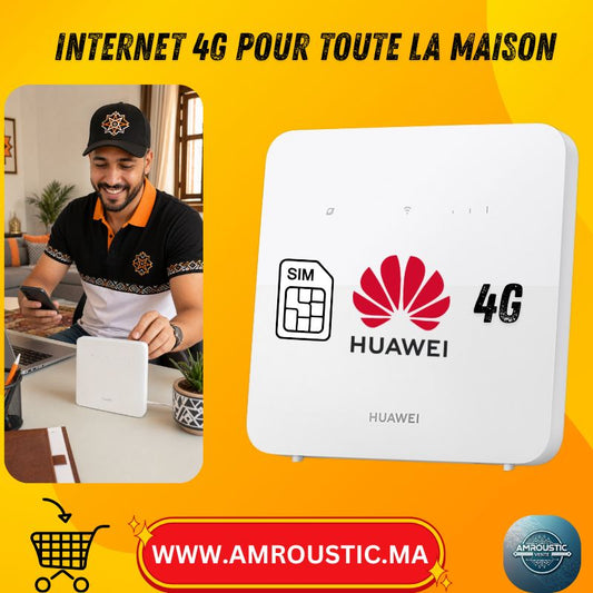جهاز راوتر هواوي 4G CPE 5s B320-323 – واي فاي 300 ميجابت في الثانية، 32 جهازًا