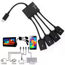 OTG micro 4 ports 3 usb et 1 alimentation