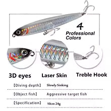leurres de pêche 10cm, 24g, 4 pcs