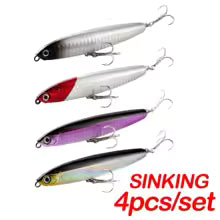 leurres de pêche 10cm, 24g, 4 pcs