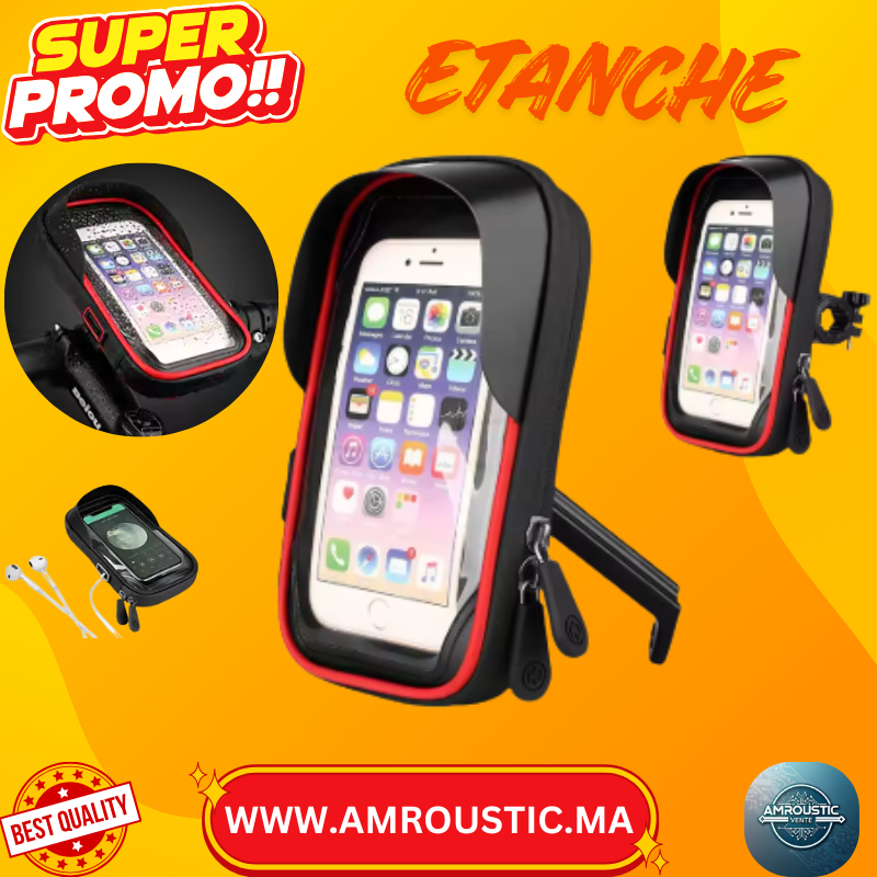 حامل هاتف مقاوم للماء للدراجات الهوائية والنارية