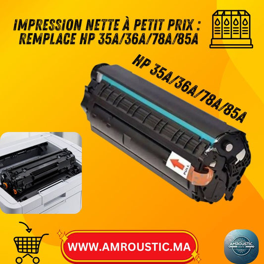 Toner GLADIATOR Compatible CB435A / CB436A / CE278A / CE285A – Noir 2000 pages (HP & Canon)