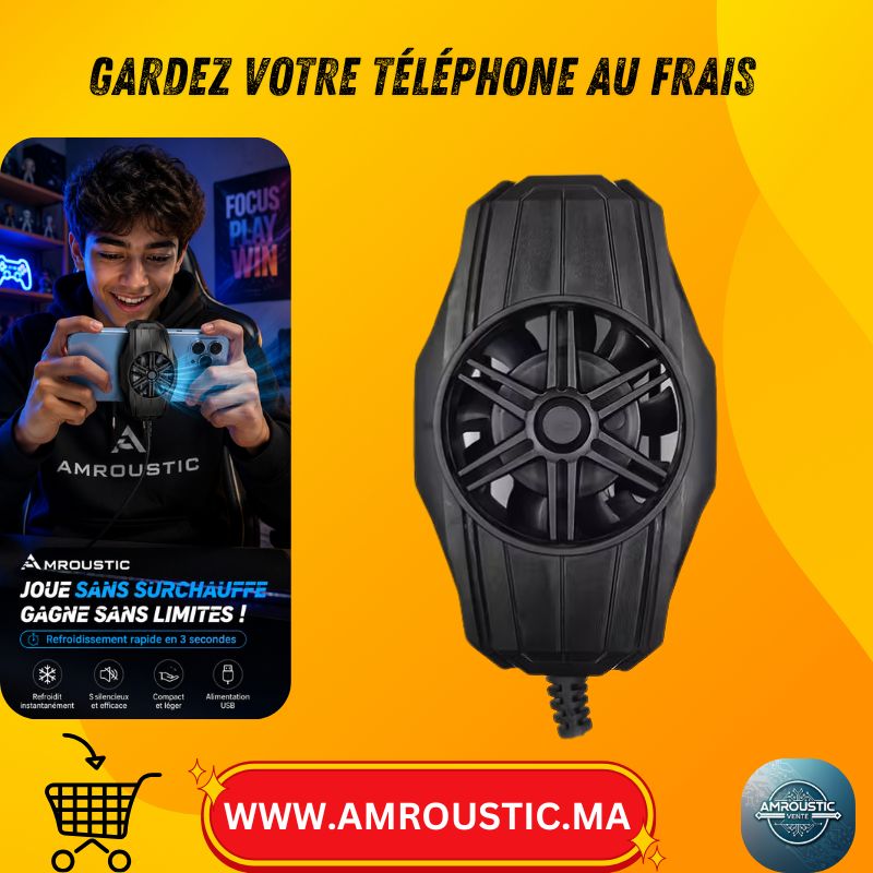 Ventilateur Refroidisseur de Téléphone pour Gaming – Mini Radiateur USB avec Clip