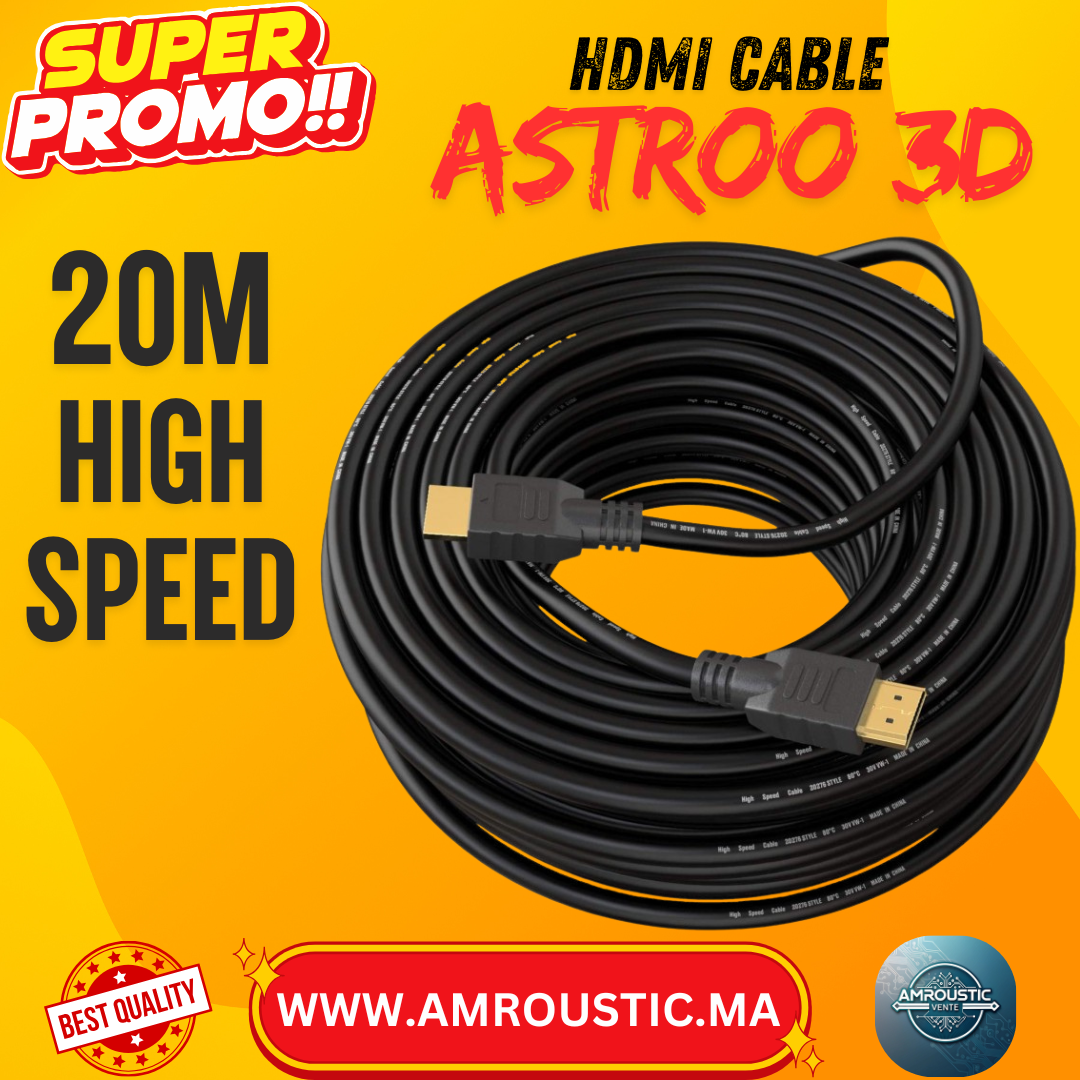 câble HDMI 20m high speed