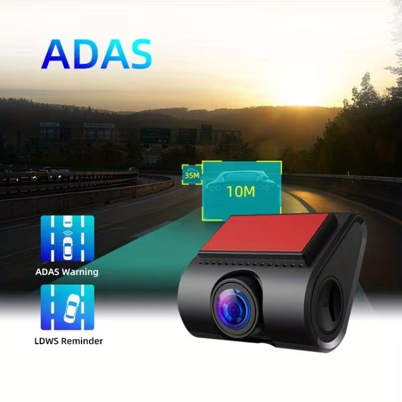 Mini Caméra Dashcam Voiture 720P Grand Angle avec ADAS – Enregistreur de Bord Automatique USB pour Voiture, SUV et Taxi
