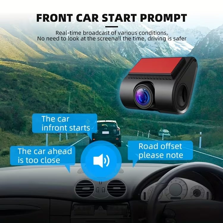 Mini Caméra Dashcam Voiture 720P Grand Angle avec ADAS – Enregistreur de Bord Automatique USB pour Voiture, SUV et Taxi