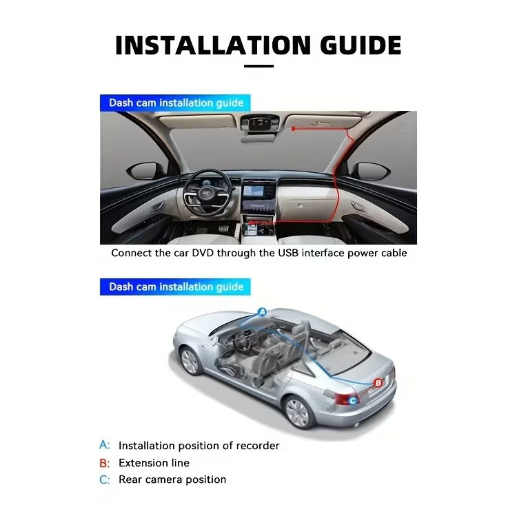 Mini Caméra Dashcam Voiture 720P Grand Angle avec ADAS – Enregistreur de Bord Automatique USB pour Voiture, SUV et Taxi