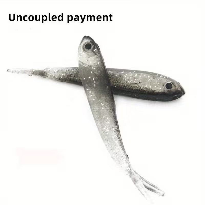 Lot de 10 Leurres Souples Poisson Réalistes 7 cm à Queue Fourchue