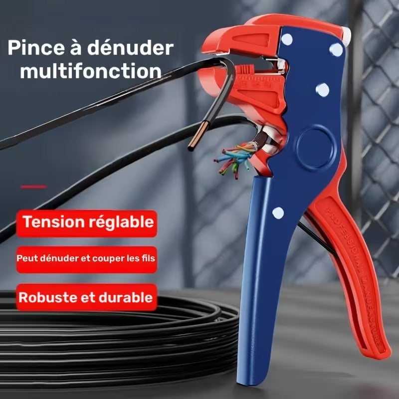 Pince à dénuder automatique 2-en-1 avec coupe-fil réglable