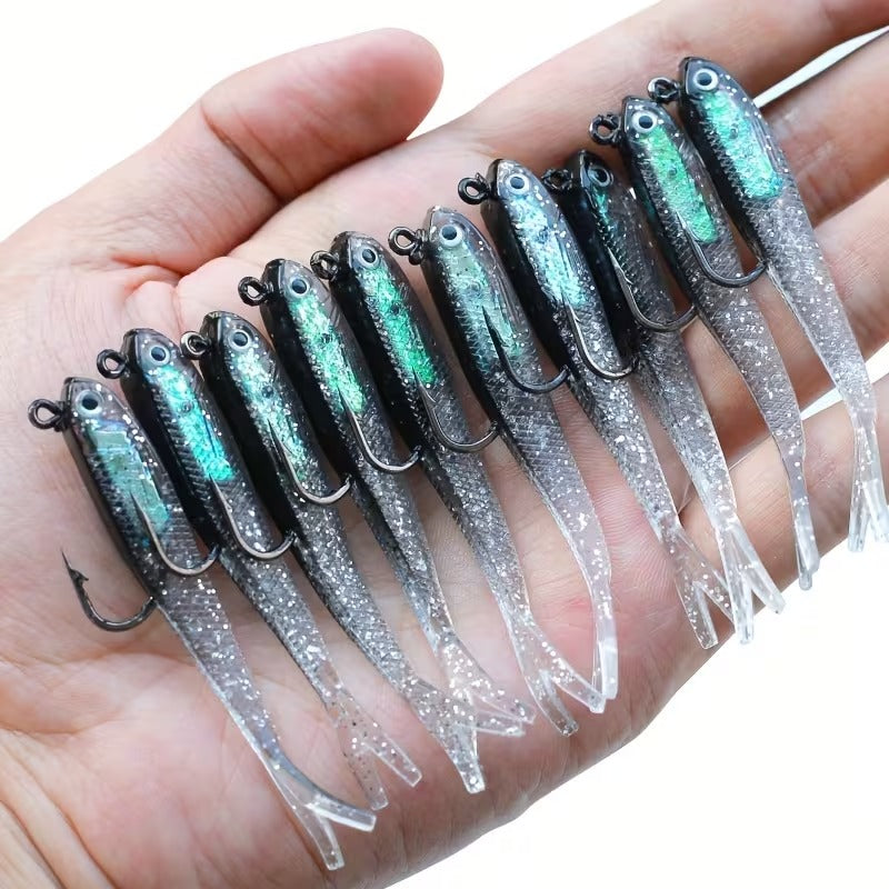 Leurres souples de pêche – Lot de 5 pièces, 7 cm / 6 g