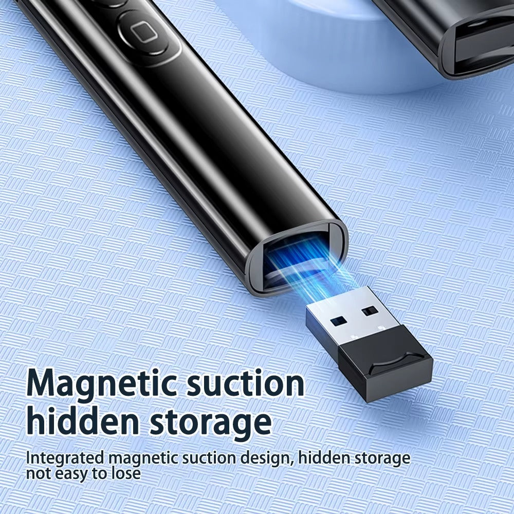 جهاز عرض تقديمي S9 لاسلكي بمدى 100 متر مع مؤشر ليزر أحمر ومستقبل USB